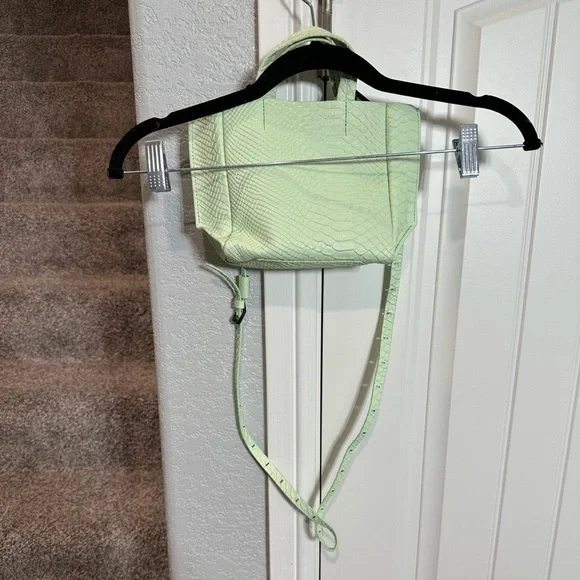 Ampersand As Apostrophe Micro Tote in Mint Python - Picture 15 of 16